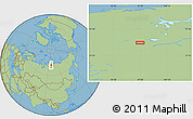 Savanna Style Location Map of the area around 71° 56' 54" N, 97° 49' 29" E