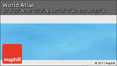 Shaded Relief Panoramic Map of the Area around 72° 13' 45" N, 140° 10' 30" W