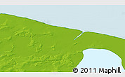 Physical 3D Map of the area around 72° 13' 45" N, 148° 49' 29" E