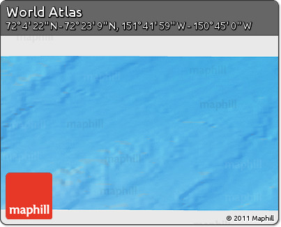 Shaded Relief 3D Map of the Area around 72° 13' 45" N, 151° 13' 29" W