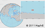 Gray Location Map of the area around 72° 13' 45" N, 151° 13' 29" W