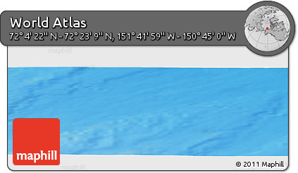 Shaded Relief Panoramic Map of the Area around 72° 13' 45" N, 151° 13' 29" W