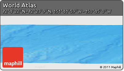 Shaded Relief Panoramic Map of the Area around 72° 13' 45" N, 151° 13' 29" W