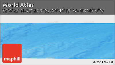 Shaded Relief Panoramic Map of the Area around 72° 13' 45" N, 151° 13' 29" W