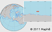 Gray Location Map of the area around 72° 13' 45" N, 152° 55' 30" W