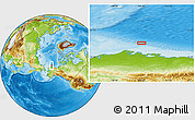 Physical Location Map of the area around 72° 13' 45" N, 154° 37' 30" W