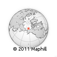 Outline Map of the Area around 72° 13' 45" N, 155° 28' 29" W, rectangular outline