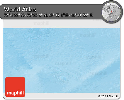 Physical 3D Map of the Area around 72° 13' 45" N, 16° 13' 30" E