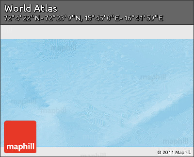 Physical 3D Map of the Area around 72° 13' 45" N, 16° 13' 30" E