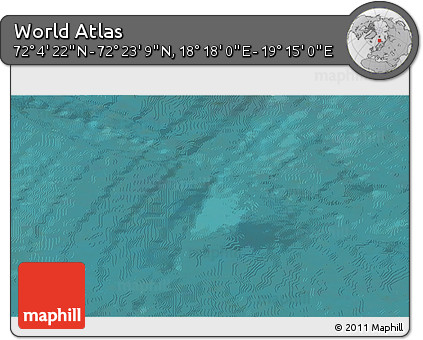 Satellite 3D Map of the Area around 72° 13' 45" N, 18° 46' 29" E