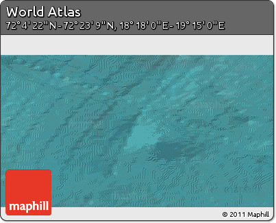 Satellite 3D Map of the Area around 72° 13' 45" N, 18° 46' 29" E