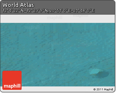 Satellite 3D Map of the Area around 72° 13' 45" N, 21° 19' 30" E