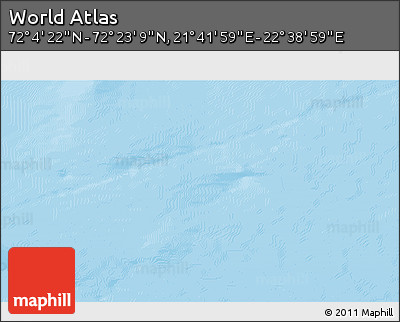 Physical 3D Map of the Area around 72° 13' 45" N, 22° 10' 29" E