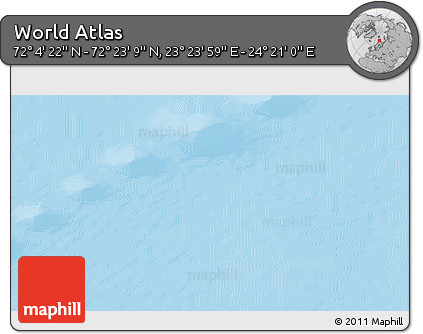 Physical 3D Map of the Area around 72° 13' 45" N, 23° 52' 30" E
