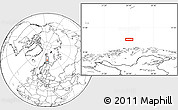 Blank Location Map of the area around 72° 13' 45" N, 24° 43' 30" E