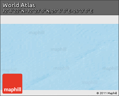 Physical 3D Map of the Area around 72° 13' 45" N, 25° 34' 30" E