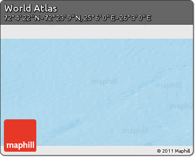 Physical 3D Map of the Area around 72° 13' 45" N, 25° 34' 30" E