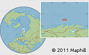 Savanna Style Location Map of the area around 72° 13' 45" N, 25° 34' 30" E