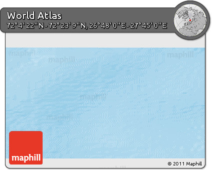 Physical 3D Map of the Area around 72° 13' 45" N, 27° 16' 29" E