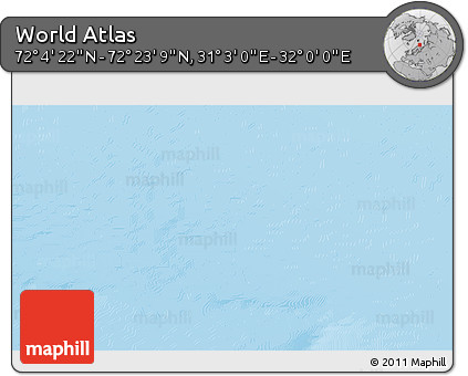 Physical 3D Map of the Area around 72° 13' 45" N, 31° 31' 29" E