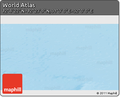 Physical 3D Map of the Area around 72° 13' 45" N, 31° 31' 29" E