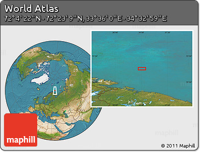 Satellite Location Map of the Area around 72° 13' 45" N, 34° 4' 30" E