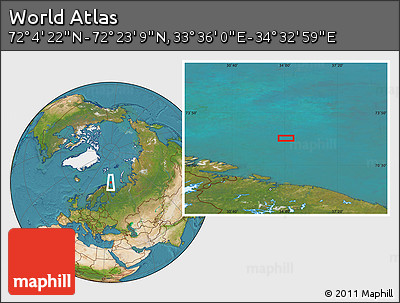 Satellite Location Map of the Area around 72° 13' 45" N, 34° 4' 30" E