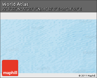 Physical 3D Map of the Area around 72° 13' 45" N, 39° 10' 29" E