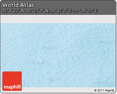 Physical 3D Map of the Area around 72° 13' 45" N, 39° 10' 29" E