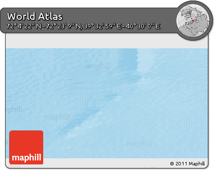 Physical 3D Map of the Area around 72° 13' 45" N, 40° 1' 29" E