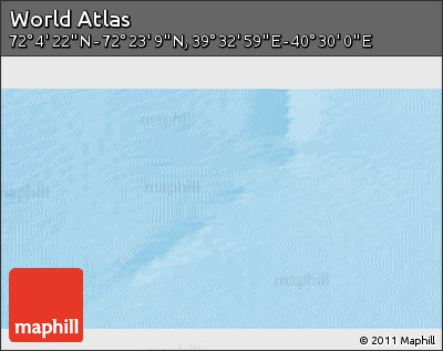 Physical 3D Map of the Area around 72° 13' 45" N, 40° 1' 29" E