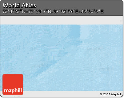 Physical 3D Map of the Area around 72° 13' 45" N, 40° 1' 29" E