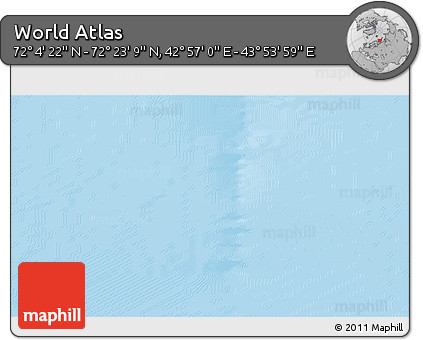 Physical 3D Map of the Area around 72° 13' 45" N, 43° 25' 29" E