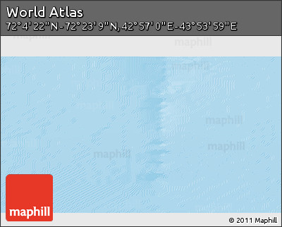 Physical 3D Map of the Area around 72° 13' 45" N, 43° 25' 29" E