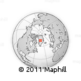 Outline Map of the Area around 72° 13' 45" N, 44° 7' 30" W, rectangular outline