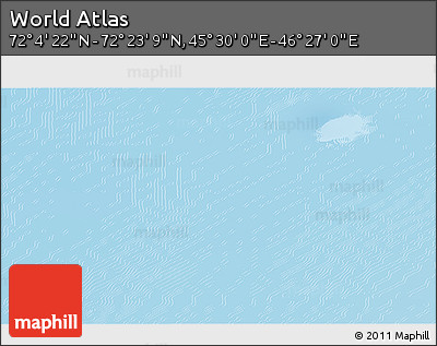 Physical 3D Map of the Area around 72° 13' 45" N, 45° 58' 30" E