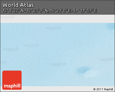 Physical 3D Map of the Area around 72° 13' 45" N, 46° 49' 30" E