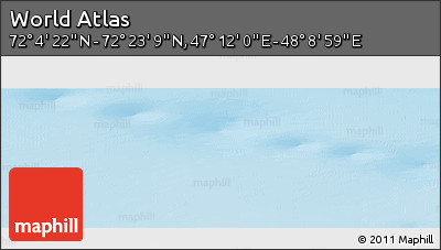 Physical Panoramic Map of the Area around 72° 13' 45" N, 47° 40' 29" E