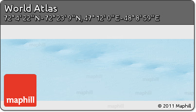 Physical Panoramic Map of the Area around 72° 13' 45" N, 47° 40' 29" E