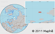 Gray Location Map of the area around 72° 13' 45" N, 48° 31' 29" E
