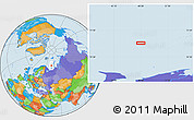 Political Location Map of the area around 72° 13' 45" N, 48° 31' 29" E