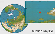Satellite Location Map of the area around 72° 13' 45" N, 48° 31' 29" E