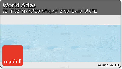 Physical Panoramic Map of the Area around 72° 13' 45" N, 48° 31' 29" E