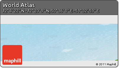 Physical Panoramic Map of the Area around 72° 13' 45" N, 51° 4' 30" E