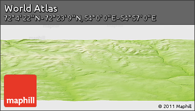Physical Panoramic Map of the Area around 72° 13' 45" N, 54° 28' 30" E