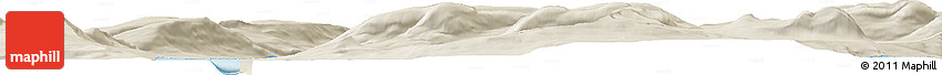 Shaded Relief Horizon Map of the Area around 72° 13' 45" N, 54° 19' 30" W
