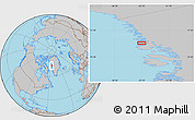 Gray Location Map of the area around 72° 13' 45" N, 55° 10' 29" W