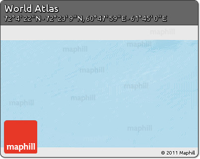 Physical 3D Map of the Area around 72° 13' 45" N, 61° 16' 29" E
