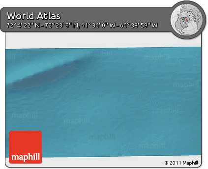 Satellite 3D Map of the Area around 72° 13' 45" N, 61° 7' 30" W