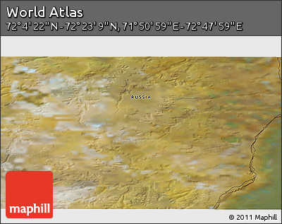 Satellite 3D Map of the Area around 72° 13' 45" N, 72° 19' 29" E